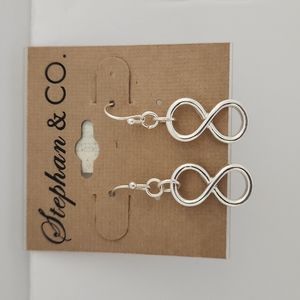 Stephan and Co Silver Tone Dangling Hook Earrings